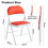 MCC (PACK OF 2, RED) 1/2/4/6 Faux Leather padded Foldable Chairs 4