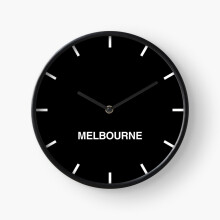 (Melbourne Black Time Zone Newsroom Wall =2067) Wall Clock 12 Inch Funny Mantel & Tabletop Art Decor for Home Bedroom Office