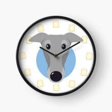 (Blue the Grey Official Logo=2228) Wall Clock 12 Inch Funny Mantel & Tabletop Art Decor for Home Bedroom Office