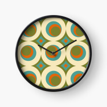 (Mid-Century Modern Funk 2=2545) Wall Clock 12 Inch Funny Mantel & Tabletop Art Decor for Home Bedroom Office
