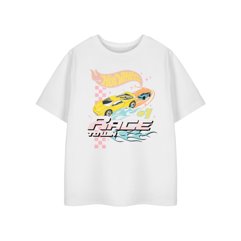 Hot Wheels (3-4 Years) Short Sleeved T-Shirt (Boys White)