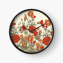 (Vintage Garden 7=2725) Wall Clock 12 Inch Funny Mantel & Tabletop Art Decor for Home Bedroom Office