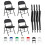 MCC (PACK OF 4, BLACK) 1/2/4/6 Faux Leather padded Foldable Chairs 1