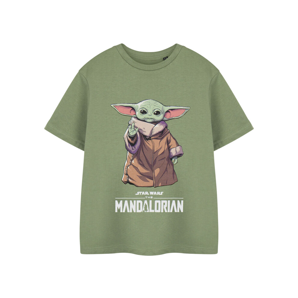 (3-4 Years) Star Wars The Mandalorian Short Sleeved T-Shirt (Boys Green)