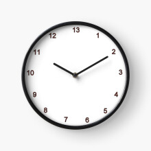 (13 hour clock face=3114) Wall Clock 12 Inch Funny Mantel & Tabletop Art Decor for Home Bedroom Office