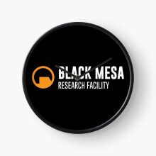 (Black Mesa Research Facility=3038) Wall Clock 12 Inch Funny Mantel & Tabletop Art Decor for Home Bedroom Office