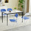 MCC (PACK OF 4, BLUE) 1/2/4/6 Faux Leather padded Foldable Chairs 3
