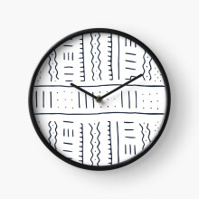 (African pattern 2 Alt.=4910) Wall Clock 12 Inch Funny Mantel & Tabletop Art Decor for Home Bedroom Office