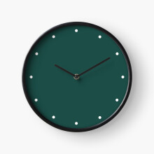 (Forest Green=5100) Wall Clock 12 Inch Funny Mantel & Tabletop Art Decor for Home Bedroom Office