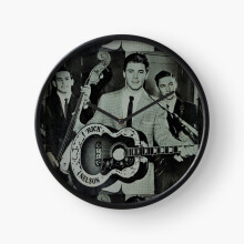(Ricky Nelson Rock N'Roll Star  Blue tint=5095) Wall Clock 12 Inch Funny Mantel & Tabletop Art Decor for Home Bedroom Office