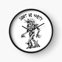 (Treebeard Ents Attack Isengard Dont Be Hasty Black version=5088) Wall Clock 12 Inch Funny Mantel & Tabletop Art Decor for Home Bedroom Office