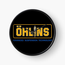 (Ohlins Racing Retro=5054) Wall Clock 12 Inch Funny Mantel & Tabletop Art Decor for Home Bedroom Office