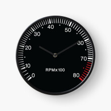 (M2 1028 Eunos Roadster Miata Tachometer=5099) Wall Clock 12 Inch Funny Mantel & Tabletop Art Decor for Home Bedroom Office