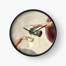 (CREATION=5056) Wall Clock 12 Inch Funny Mantel & Tabletop Art Decor for Home Bedroom Office