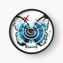 (rewind life is strange=5062) Wall Clock 12 Inch Funny Mantel & Tabletop Art Decor for Home Bedroom Office