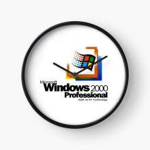 (Windows 2000 Startup=5091) Wall Clock 12 Inch Funny Mantel & Tabletop Art Decor for Home Bedroom Office