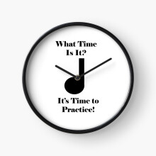 (It's Time to Practice!=5098) Wall Clock 12 Inch Funny Mantel & Tabletop Art Decor for Home Bedroom Office