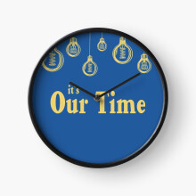 (Our Time=5074) Wall Clock 12 Inch Funny Mantel & Tabletop Art Decor for Home Bedroom Office