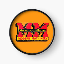 (Minneapolis Moline Modern Machinery=5654) Wall Clock 12 Inch Funny Mantel & Tabletop Art Decor for Home Bedroom Office