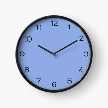 (Black Numbers On Blue=5719) Wall Clock 12 Inch Funny Mantel & Tabletop Art Decor for Home Bedroom Office