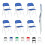 MCC (PACK OF 6, BLUE) 1/2/4/6 Faux Leather padded Foldable Chairs 1