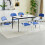 MCC (PACK OF 6, BLUE) 1/2/4/6 Faux Leather padded Foldable Chairs 3