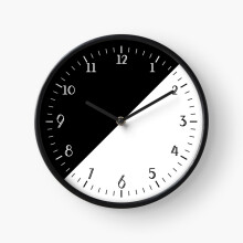 (Simple Black and White With Numbers=6367) Wall Clock 12 Inch Funny Mantel & Tabletop Art Decor for Home Bedroom Office