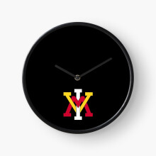 (white red yellow=6416) Wall Clock 12 Inch Funny Mantel & Tabletop Art Decor for Home Bedroom Office