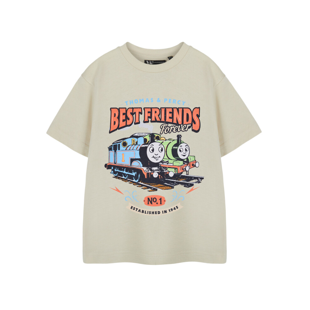 (18-24 Months) Thomas and Friends Short Sleeved T-Shirt (Boys Beige)