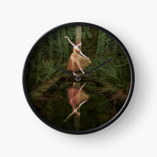 (Gold ballerina=6626) Wall Clock 12 Inch Funny Mantel & Tabletop Art Decor for Home Bedroom Office