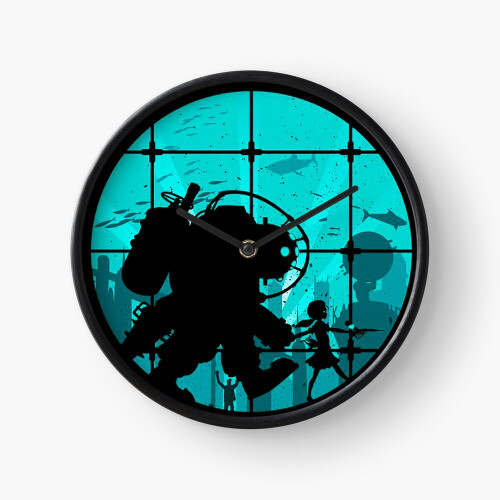(Bioshock (Big Daddy)=7214) Wall Clock 12 Inch Funny Mantel & Tabletop ...