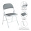MCC (PACK OF 2, GREY) 1/2/4/6 Faux Leather padded Foldable Chairs 5