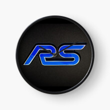 (Ford Focus RS Emblem=7458) Wall Clock 12 Inch Funny Mantel & Tabletop Art Decor for Home Bedroom Office