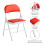 MCC (PACK OF 2, RED) 1/2/4/6 Faux Leather padded Foldable Chairs 5