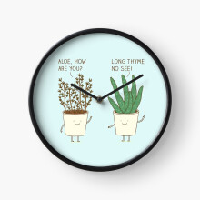 (garden etiquette=8271) Wall Clock 12 Inch Funny Mantel & Tabletop Art Decor for Home Bedroom Office