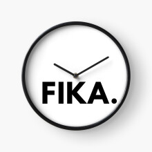 (Fikaital Black and White=9391) Wall Clock 12 Inch Funny Mantel & Tabletop Art Decor for Home Bedroom Office