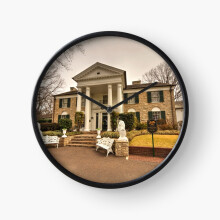 (Graceland =10222) Wall Clock 12 Inch Funny Mantel & Tabletop Art Decor for Home Bedroom Office