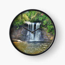 (Silver Run Falls =10053) Wall Clock 12 Inch Funny Mantel & Tabletop Art Decor for Home Bedroom Office