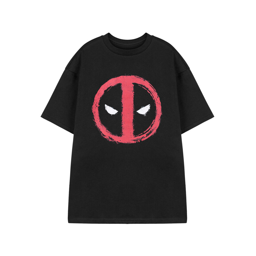 (Large) Marvel Short Sleeved T-Shirt (Mens Black)