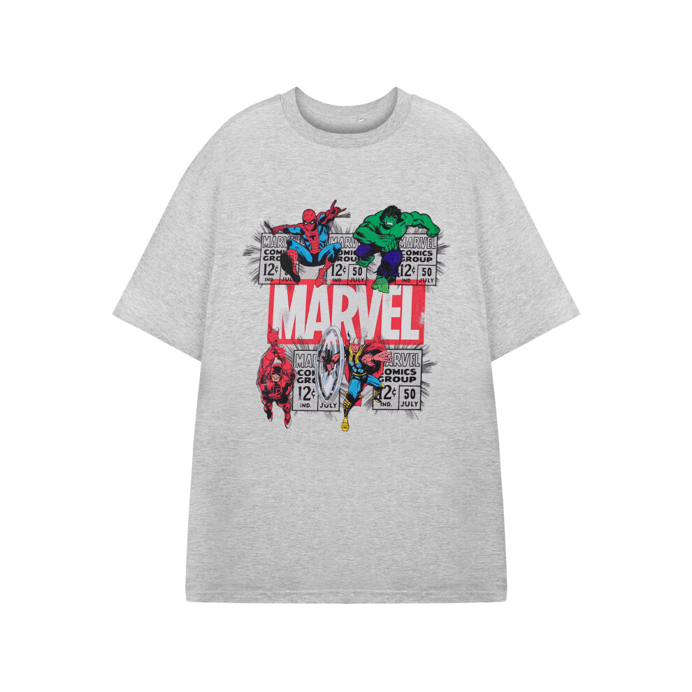 (XX-Large) Marvel Short Sleeved T-Shirt (Mens Grey)
