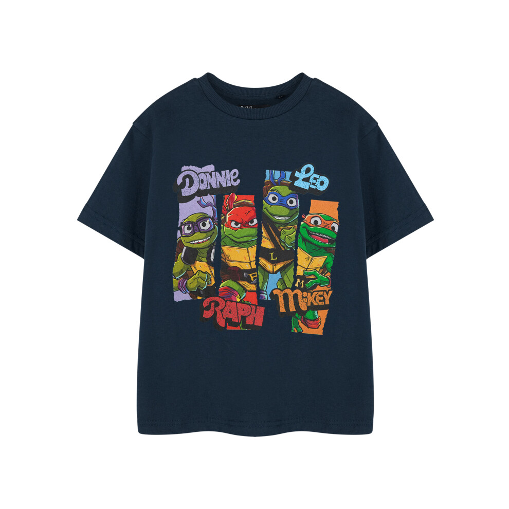 (13-14 Years) Teenage Mutant Ninja Turtles Short Sleeved T-Shirt (Boys Blue)