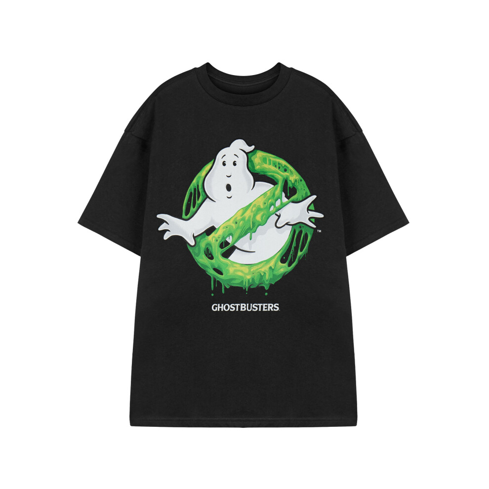 (Large) Ghostbusters Short Sleeved T-Shirt (Unisex Black)