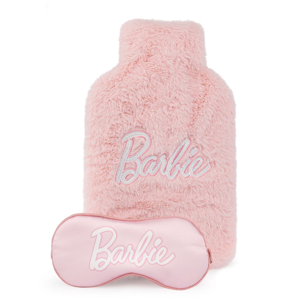 Barbie Hot Water Bottle With Eye Mask (Womens Pink)