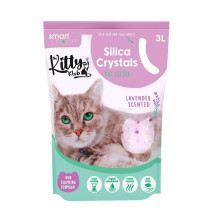 3 Litre White Non-Clumping Lavender Silica Cat Litter Kitten Highly Absorbent