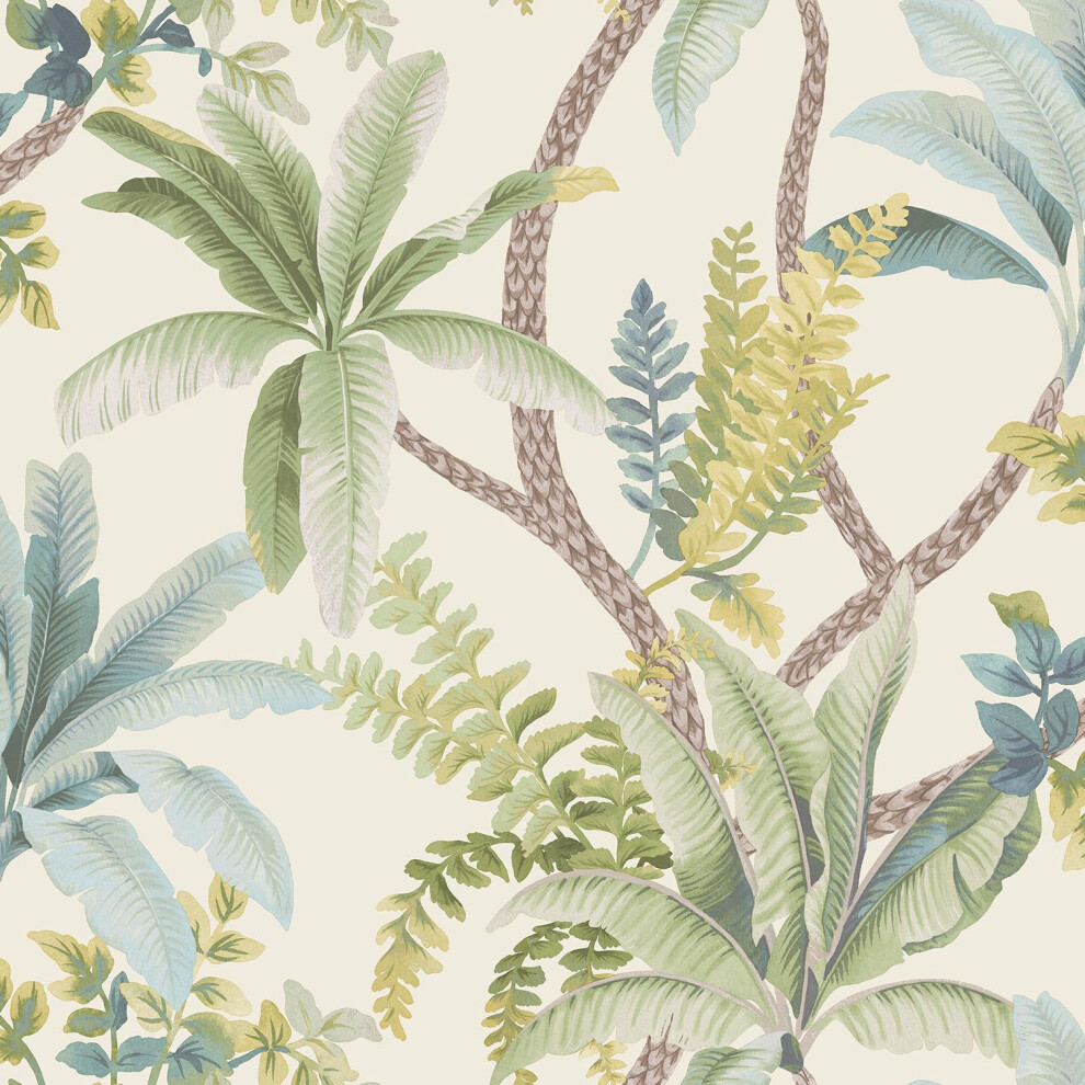 Holden Decor Trailing Palm Cream Wallpaper Tropical Botanical Feature Wall 5022976138001