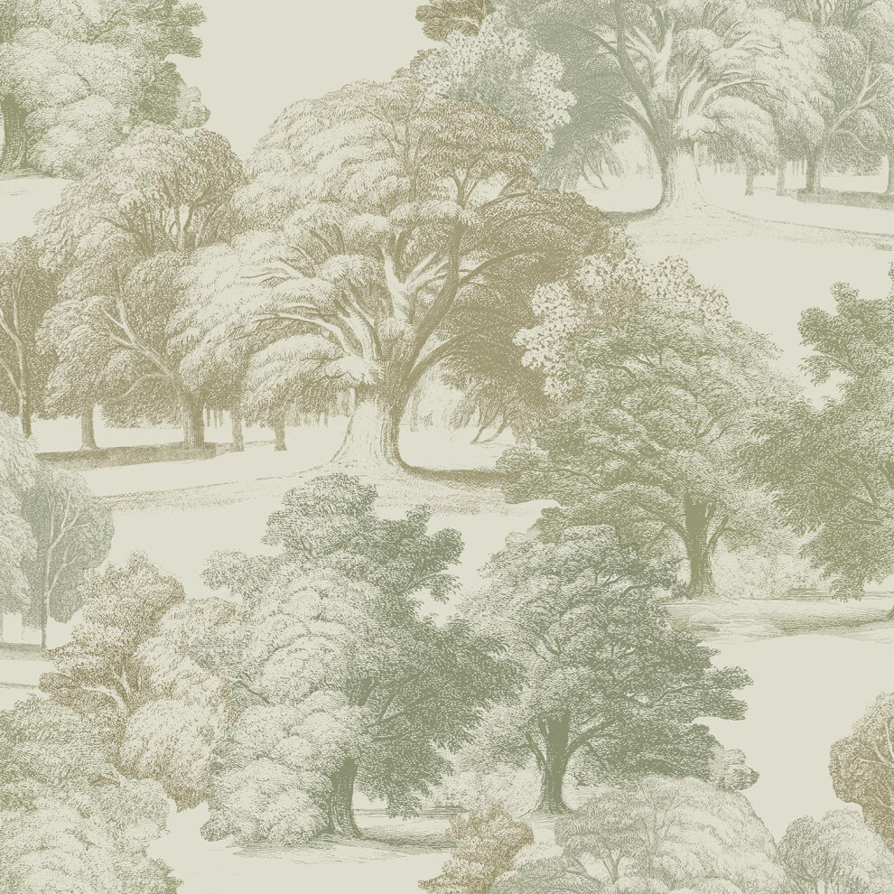 Grandeco Green Paul Moneypenny Belvoir Forest Toile Wallpaper For - Image 7