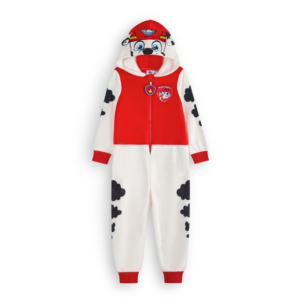 (6-7 Years) Paw Patrol Onesie (Unisex Kids Red)