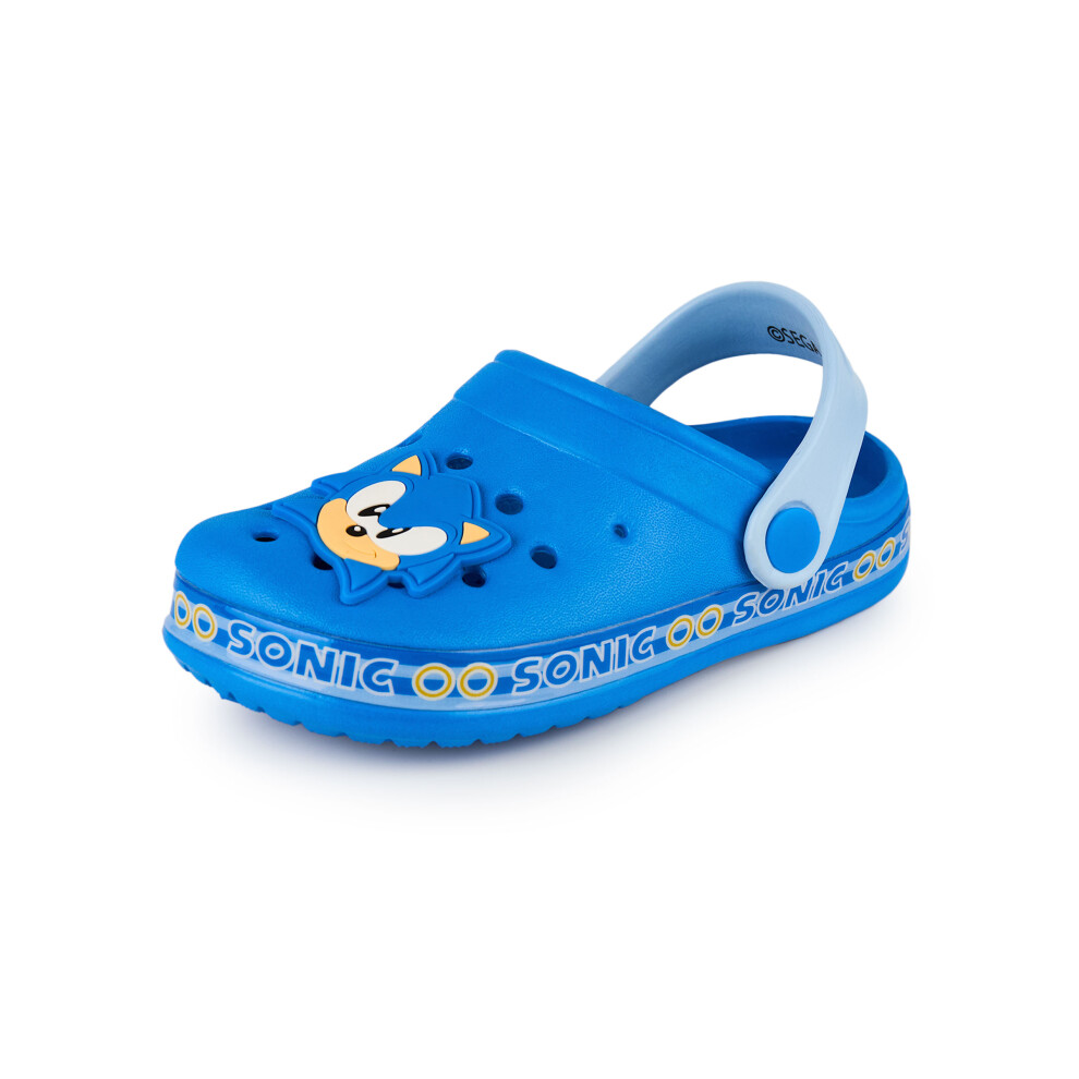 (10 UK Child) Sonic the Hedgehog Clogs (Boys Blue)