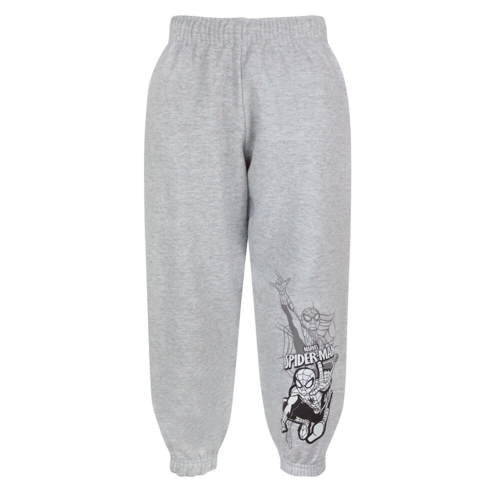 (9-10 Years) Marvel Spider-Man Joggers Boys Kids Grey Superhero Loungepants