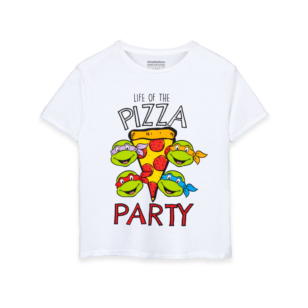 (11-12 Years) Teenage Mutant Ninja Turtles Short Sleeved T-Shirt (Boys White)